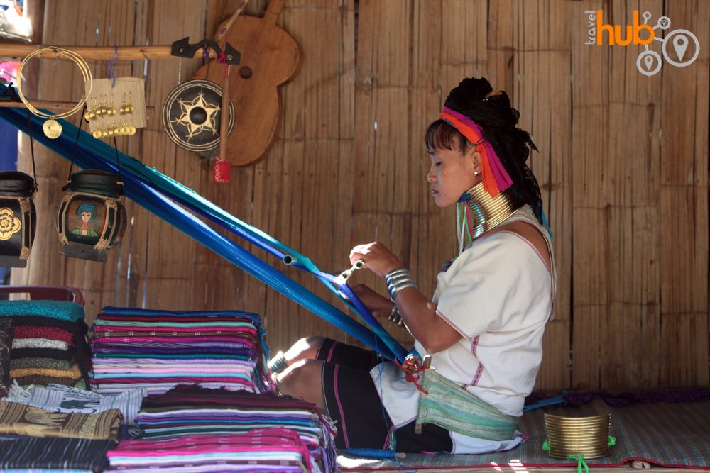 Many of the Long Neck ladies weave their own fabric