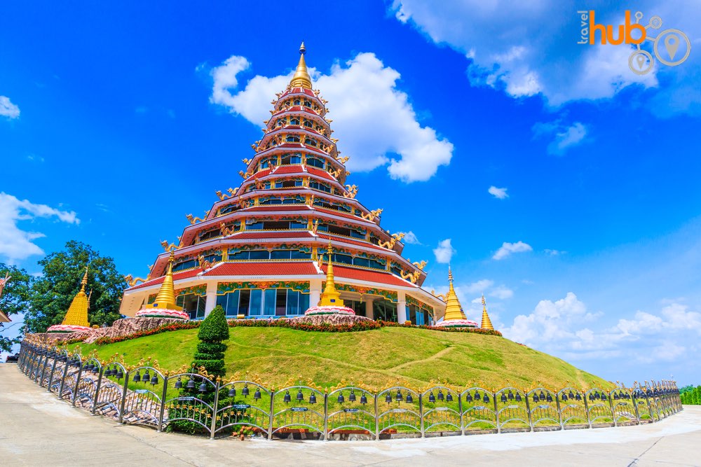 You will find this chedi at the top most point of Thaton Temple