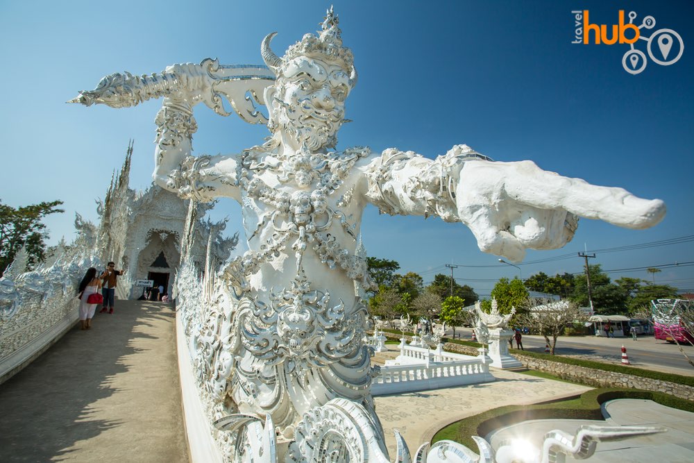 On day two you will visit The White Temple (Wat Rong Khun)
