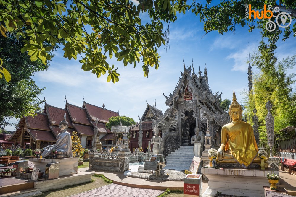 Wat Sri Suphan is tucked away in the silver craft area of the city.