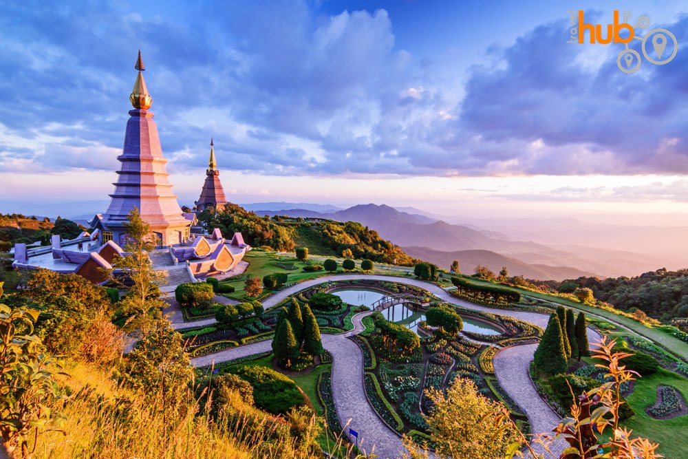 The King na d Queen Pagodas on Doi Inthanon. Some great views can be had here