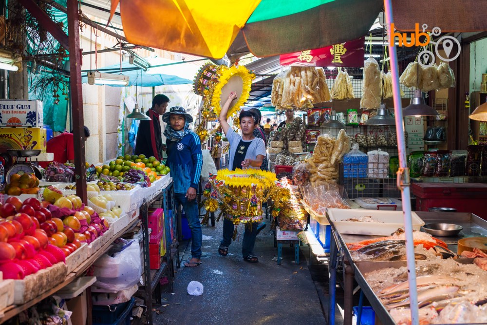 The colorful and usually busy Pahurat Market