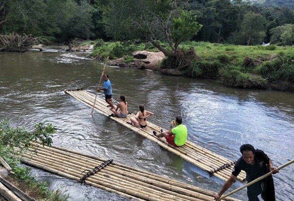 Karen hill tribe girls on overnight trek