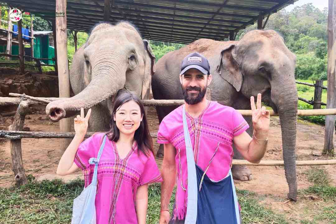 pink Karen clothing with elephant